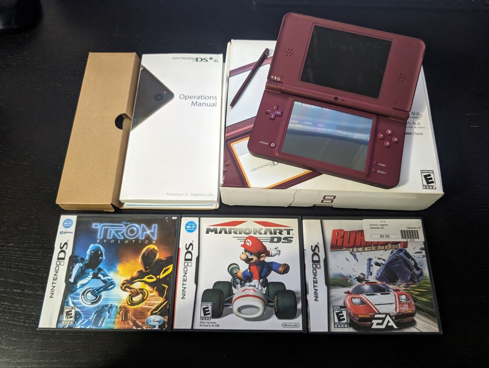 Nintendo DSi XL 25th Anniversary Edition with Mario Kart DS Game Red  Handheld