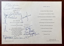 Menu signed by author JAMES JONES (Here-Eternity) & other notables w/PHOTOS 1958