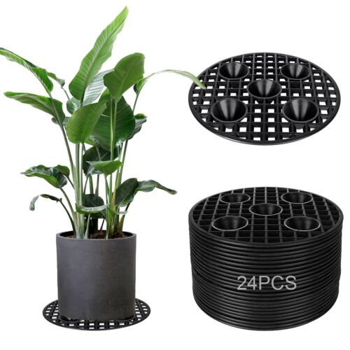 24 Pack 8 Inch Plant Level Pot Elevator Plant Stand Round Flower Pot Holder