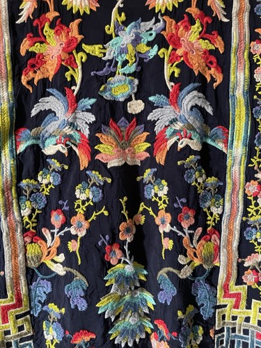 Johnny Was Blue Sky Women's Blouse XXS Navy Floral Embroidered Tunic $275 - Picture 9 of 11