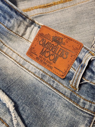 NWT Smugglers Moon Strapped Up Cargo Distressed Button Fly Jeans Size 38x33 - Picture 12 of 13