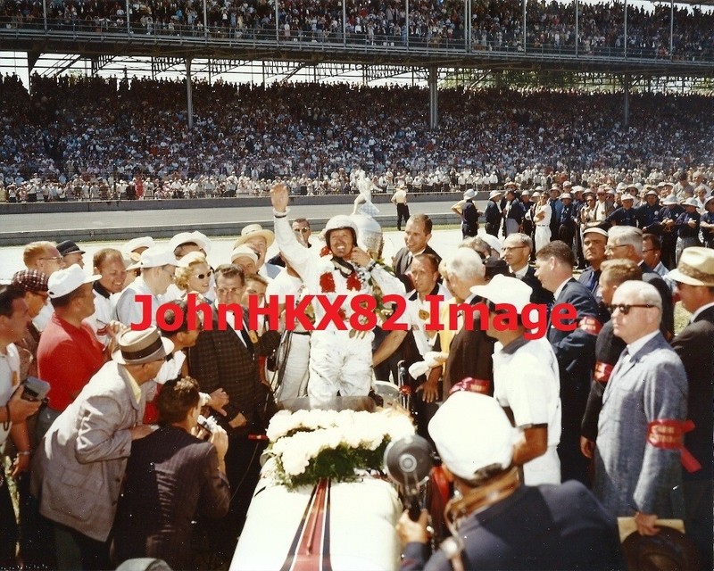 1961 AJ Foyt Victory Lane Indy 500 Photo