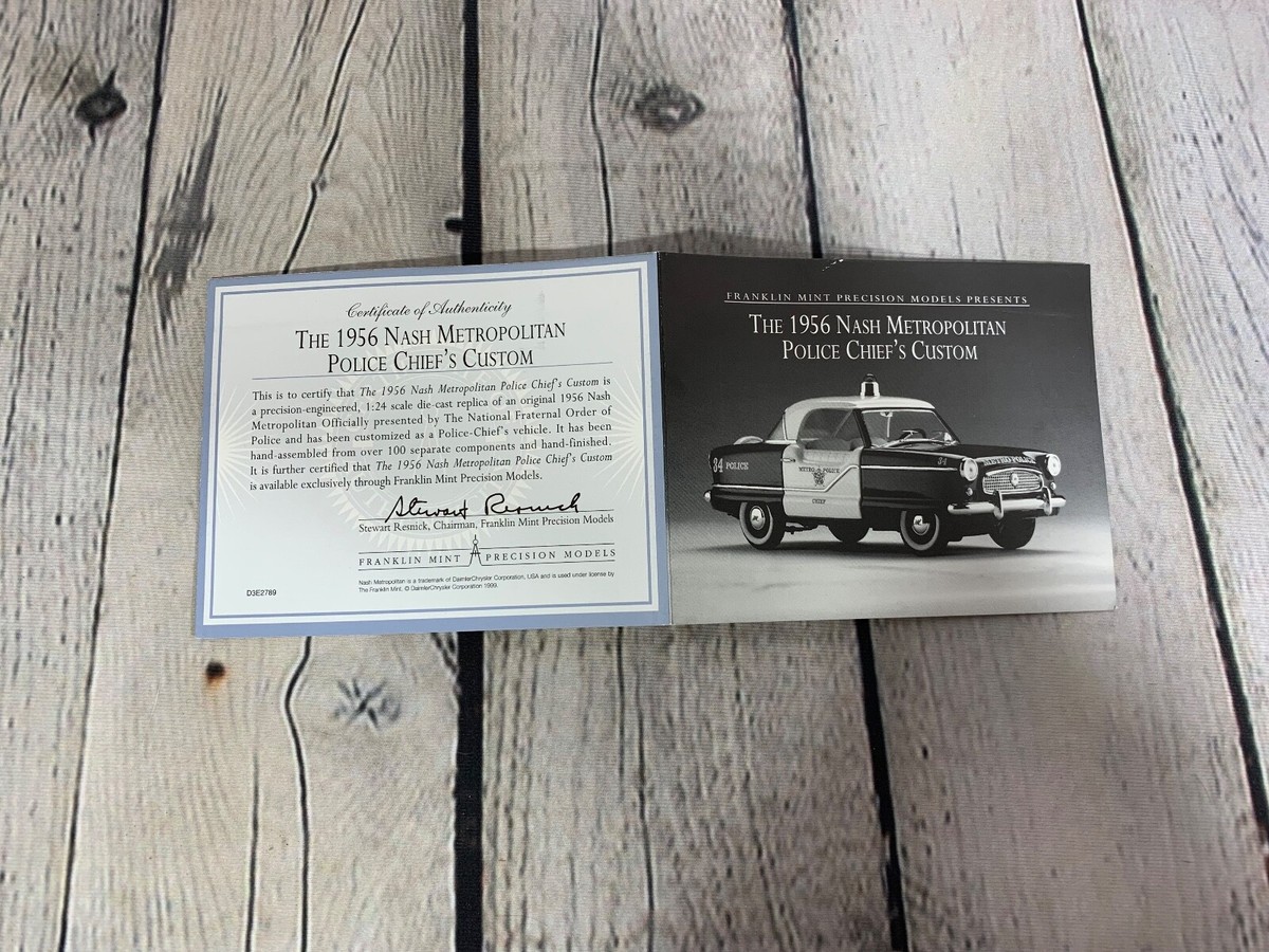 SUPERBE RARE TOP ! FRANKLIN MINT 1:24 - NASH 1956