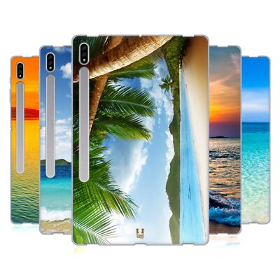 HEAD CASE DESIGNS BEAUTIFUL BEACHES SOFT GEL CASE FOR SAMSUNG TABLETS 1