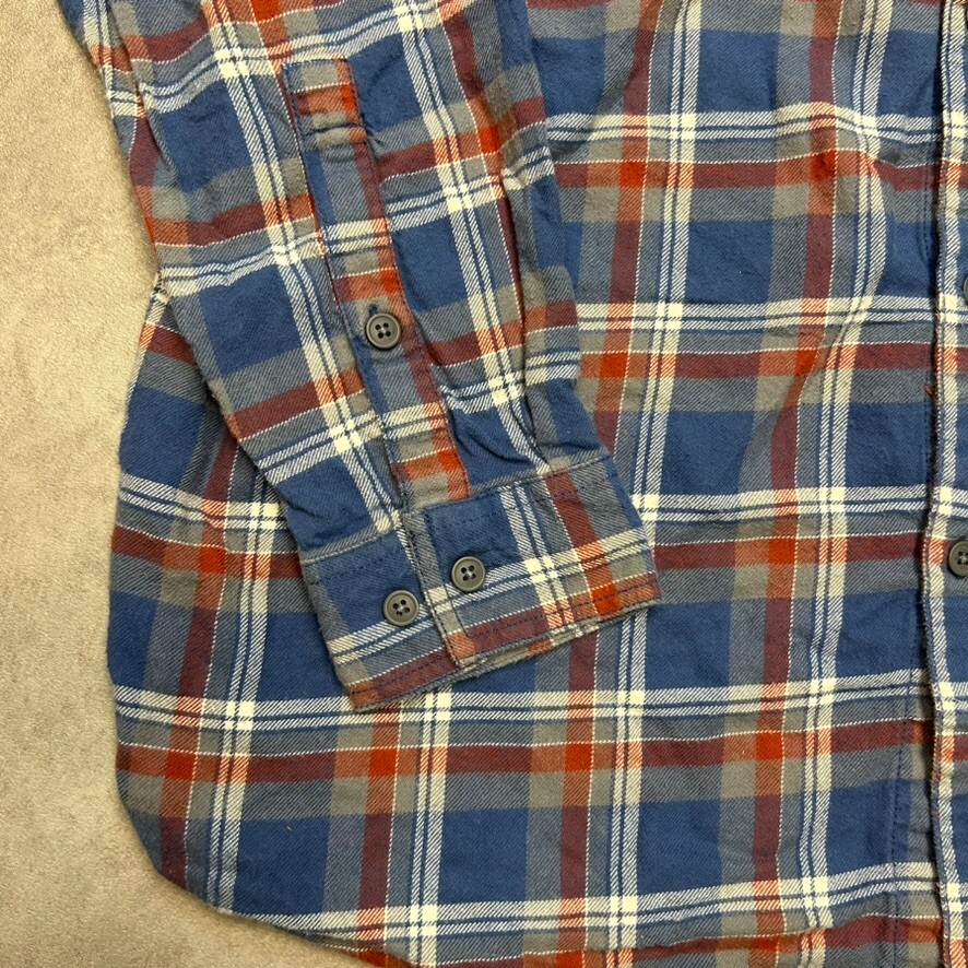 Columbia Omni Wick Checkered Shirt Mens XL Tall Flannel 100% Cotton Top, Blue image 6
