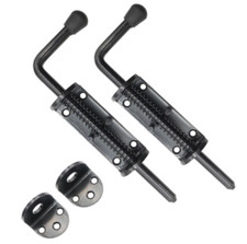 Black 2 Packs 8.5 Inch Heavy Duty Spring Loaded Latch Pin, Sliding Barrel Bolt D