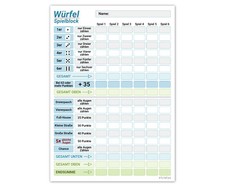 Würfelspiel Block DIN A5, gut lesbar übersi...