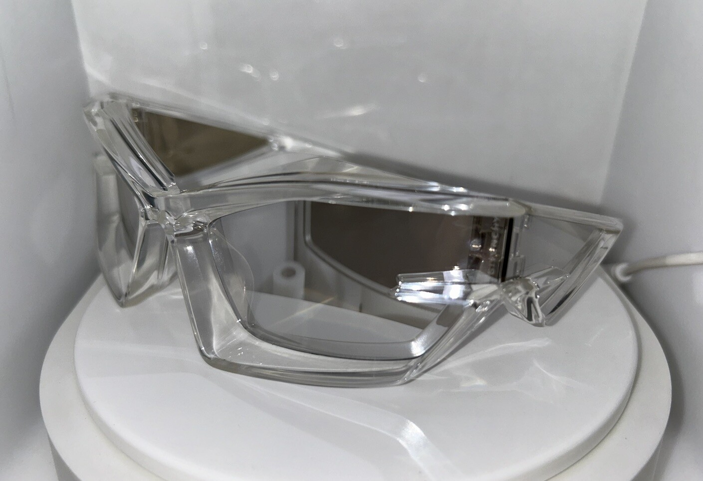 Givenchy Cut Geometric Clear Mirror Sunglasses - image 12