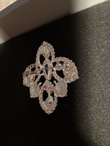 Vintage 1970's Sarah Coventry Turquoise and Pearl Brooch Pin or Pendant 2.5” - Picture 3 of 4