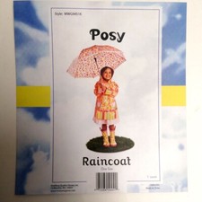 Kids Girls Hooded Rain Jacket Coat Posy Floral One size New