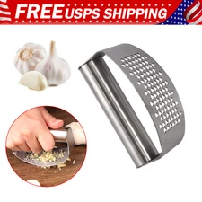 Garlic Press Rocker Stainless Steel Garlic Chopper Garlic Mincer Dishwasher Safe