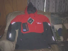 Mens Goretex Rain Jacket Fleece Lined Guidewear Extreme Parka Rain Coat Large