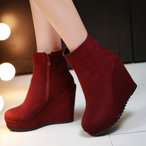 Women's Winter Ankle Boots Zip Pointed 