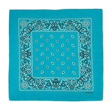 Bandana Single Pack  Double Pack Cotton for Men and Women 22 InchTuquoise