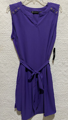 new york and company purple dress Ny&CO Womens Bodycon Dress Size LG Purple Violet Cap Sleeves NWT