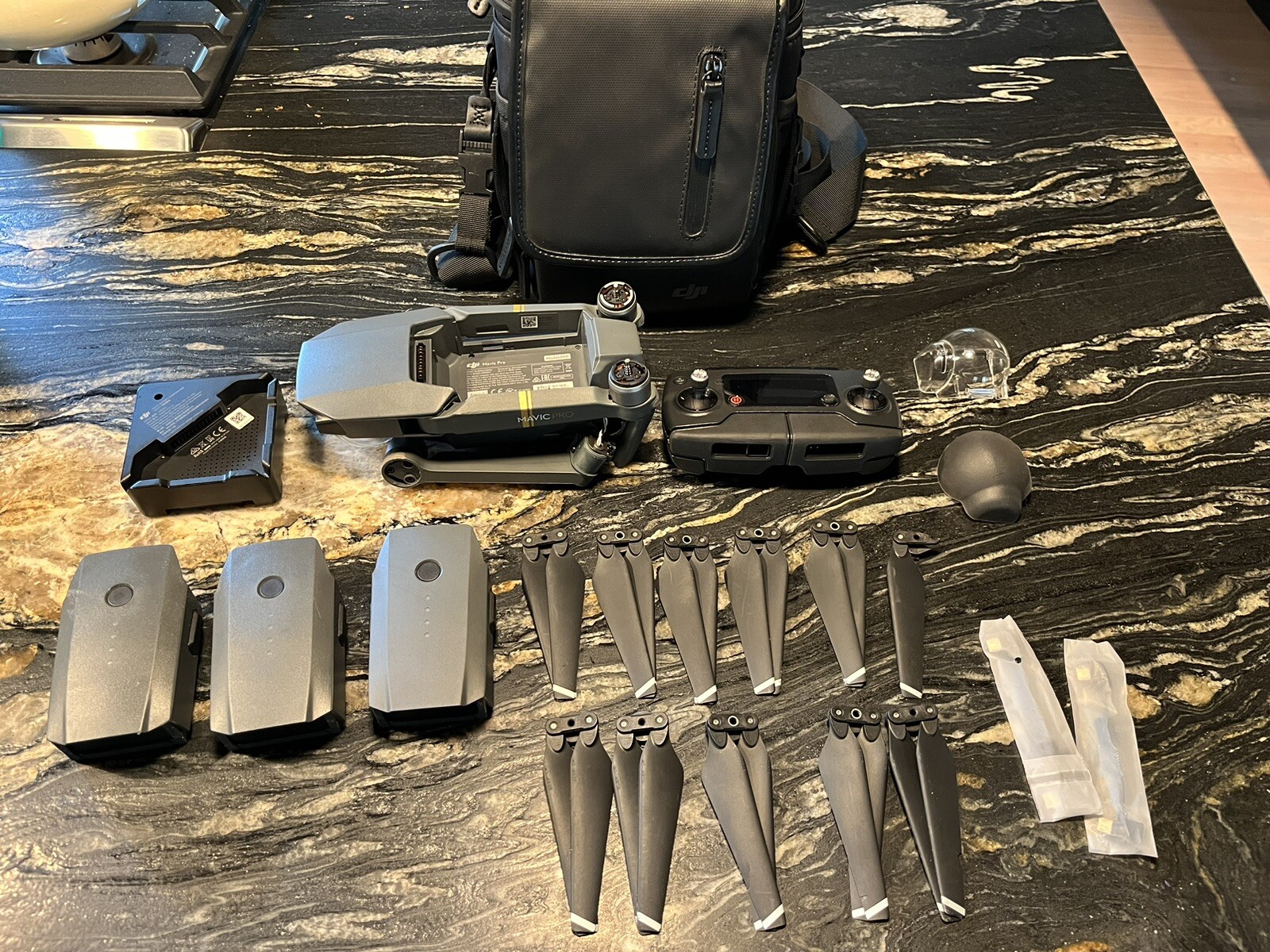 DJI Mavic Pro Fly More Combo Camera Drone w/ RC Remote  (Damaged)-image