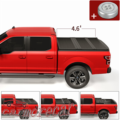 JDMSPEED Hard Tri-Folding Tonneau Cover For 2022-2024 Ford Maverick 4'6 Bed