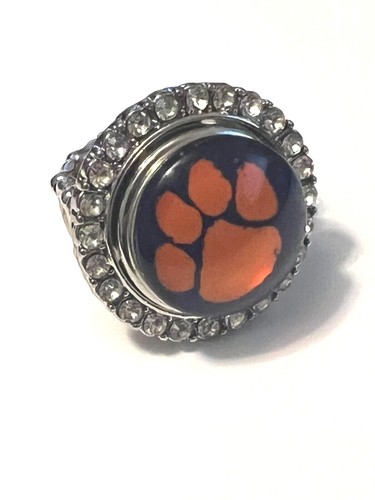 Clemson Tigers NCAA Snap Joyería a presión, anillo elástico, pendientes o pulsera - Imagen 2 de 6