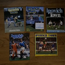 Job Lot Bundle x 5 IPSWICH TOWN V MANCHESTER UTD 1977-1980  VGC