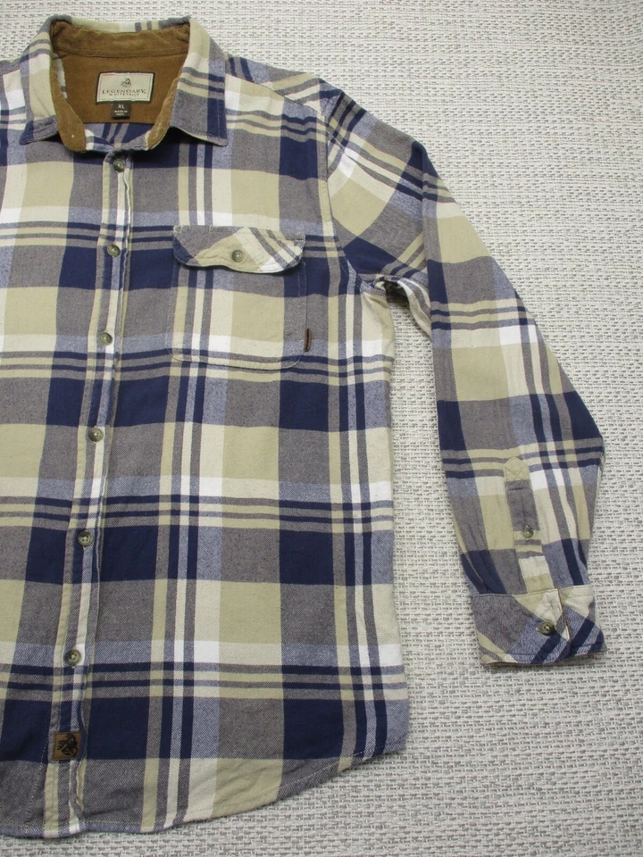 Легендарная фланелевая рубашка Whitetails для взрослых XL с длинным рукавом в клетку на пуговицах - Изображение 2 из 4