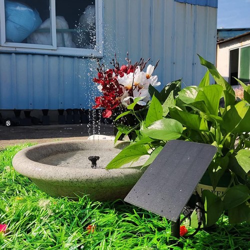 Solar Wasserpumpe 2.5W Springbrunnen Fontäne Pumpe Akku Garten Teichpumpe 200L/H - Bild 8 von 15