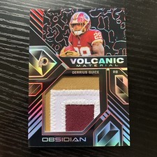 2018 Obsidian Volcanic Jersey Electric Etch Red Derrius Guice /5 SSP Redskins