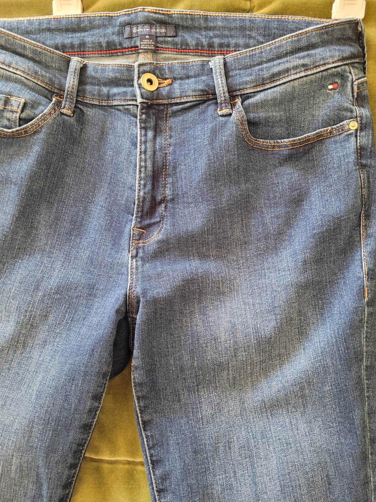 Tommy Hilfiger Basic Solid Dark Blue Straight Jea… - image 21