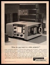 1961 Bausch Lomb Balomatic 2x2 35mm Film Slide Projector Rochester NY Print Ad
