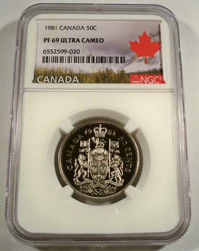 1981 CANADA 50c NGC PF69UCAM HALF DOLLAR PROOF PR 69 ULTRA CAMEO