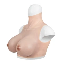 Silicone Realistic Fake Boobs G Cup Breast Forms Breast Plate Cos Crossdresser 