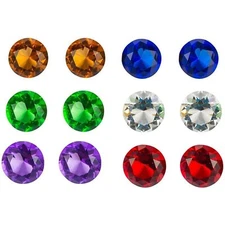 Crystal Gemstones Diamond Jewels (1.75 in 12 Pieces)