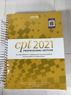 AMA CPT 2021 Professional Edition Codebook w/ Rules Guidelines Spiral Bound New