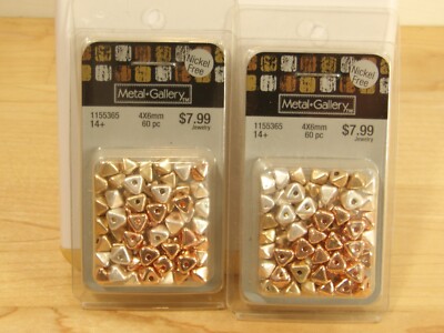 Metal Gallery 4x6mm 1155365 Metal Beads 2 Packs