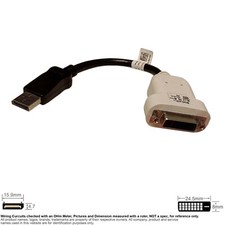 Adapter Video DP Displayport Male DVI Digital 24 1 25 Pin Female 8" Dell 023NVR