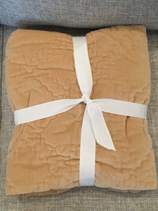 New Pottery Barn Washed Velvet Silk Quilted Diamond 26 Euro Sham