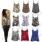 Women Ladies Plus Size Swing *CAMI SWING TOP* Printed Vest Sleeveless Top UK