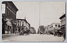 Main Street Looking South Chelsea Michigan Model T Cars Sugar Bowl RPPC 4654 Main Street Looking South Chelsea Michigan Model T Cars Sugar Bowl RPPC 4654