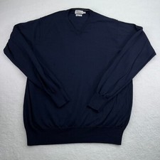 Peter Millar Sweater Mens Extra Large Navy Crown Soft Merino Wool Silk FLAWS 
