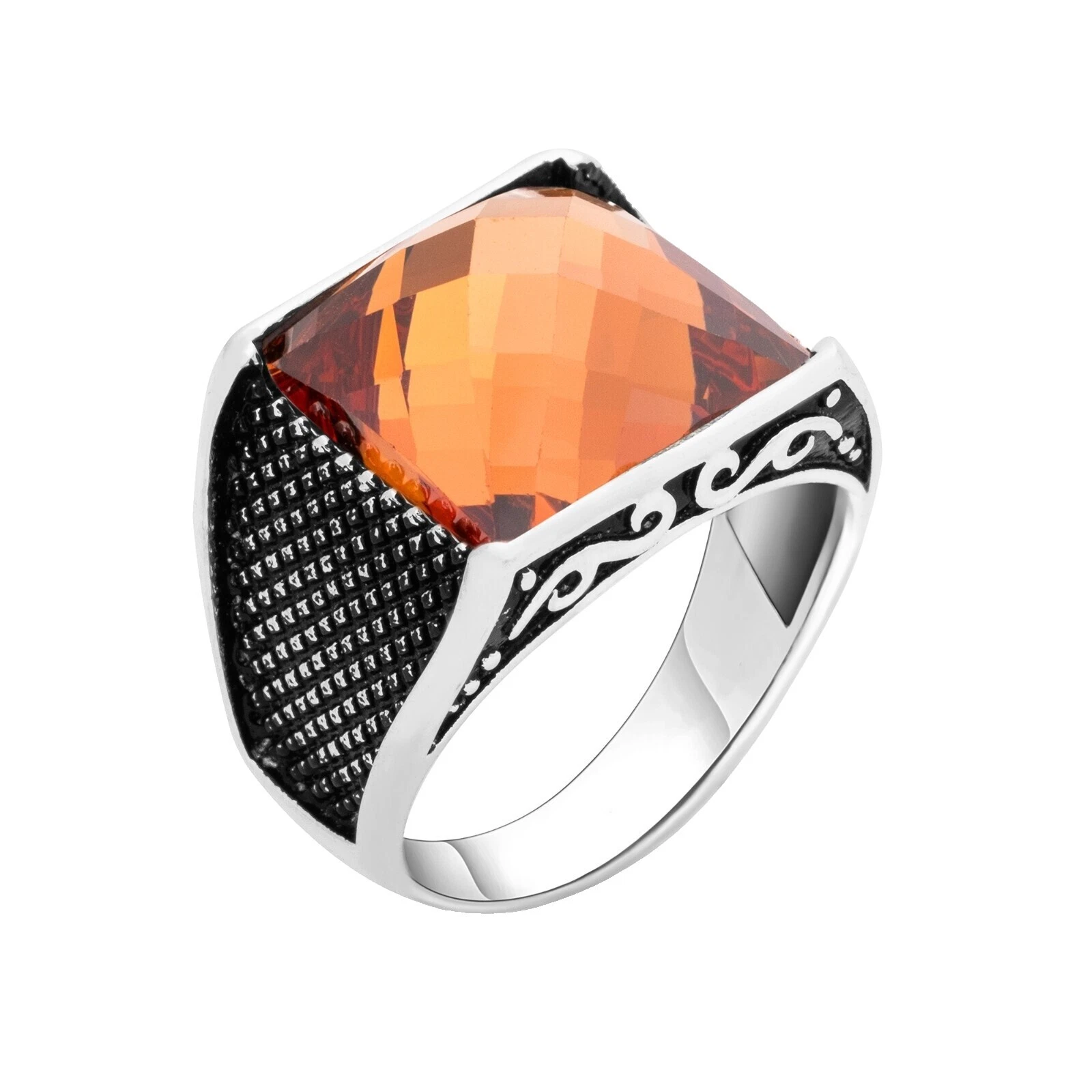 Anillos de piedra de cuarzo para hombres