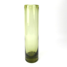 Holmegaard Glas Vase Serie Majgrøn signiert Per Lütken Design Denmark 1960