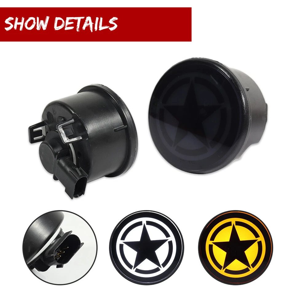 Luces intermitentes LED delanteras estacionamiento para Jeep Wrangler JK JKU 2007-2018 Foto 4 de 4