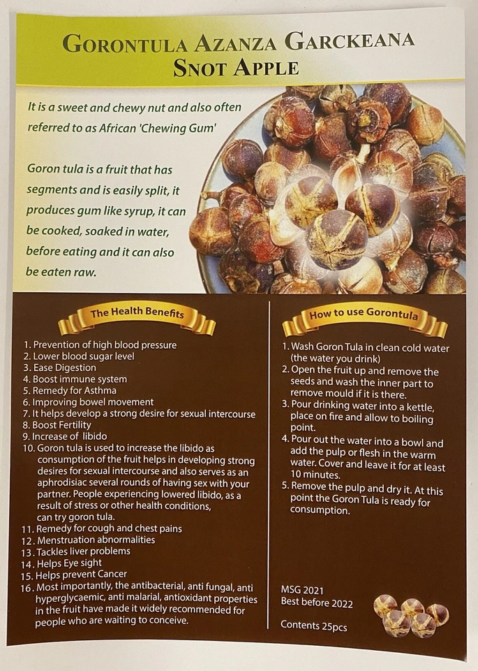 Azanza garckeana *GoronTula*Snot Apple (20 Fruits) Various Sizes Fresh - Image 2 of 4