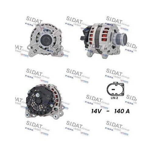 Alternateur Sidat A12BH0879 pour moteurs VAG Audi Seat Skoda VW