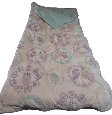 Pottery Barn Kids Small Sleeping Bag White Owl Friends Cotton Bedroom Bedding
