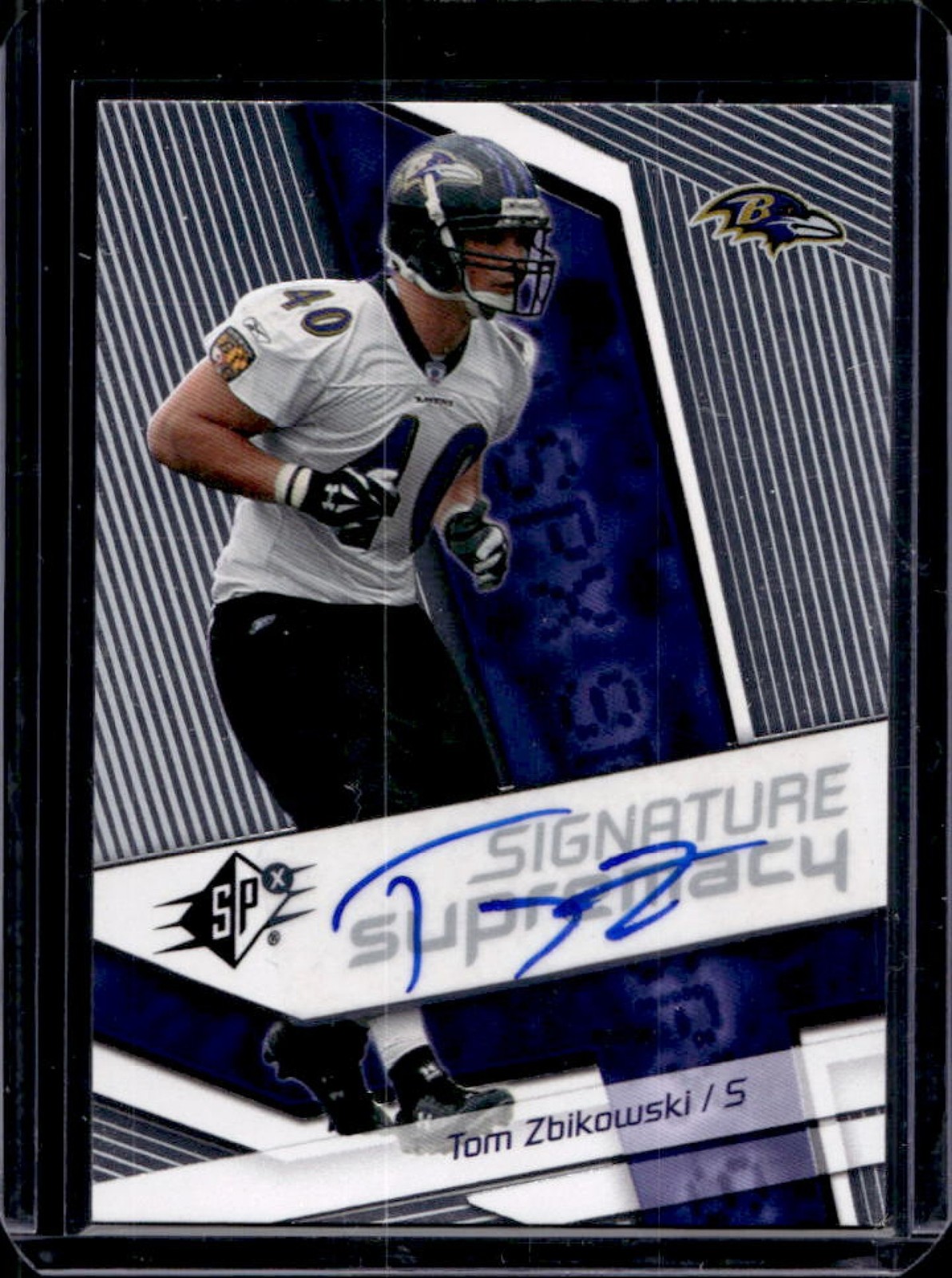 Tom Zbikowski SPx Signature Supremacy #SSTZ Base
