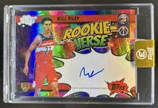 2025-26 Topps Three Will Riley Rookieverse Signatures Gold RC Auto #/10 Wizards