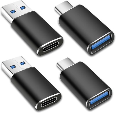 4 Pack USB-C 3.1 Male to USB A Female Adapter Converter OTG Type C Android Phone