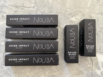 4 x Nouba Shine Impact Lippen Color flüssig Und 2 x Lippenstift Rouge Bijou