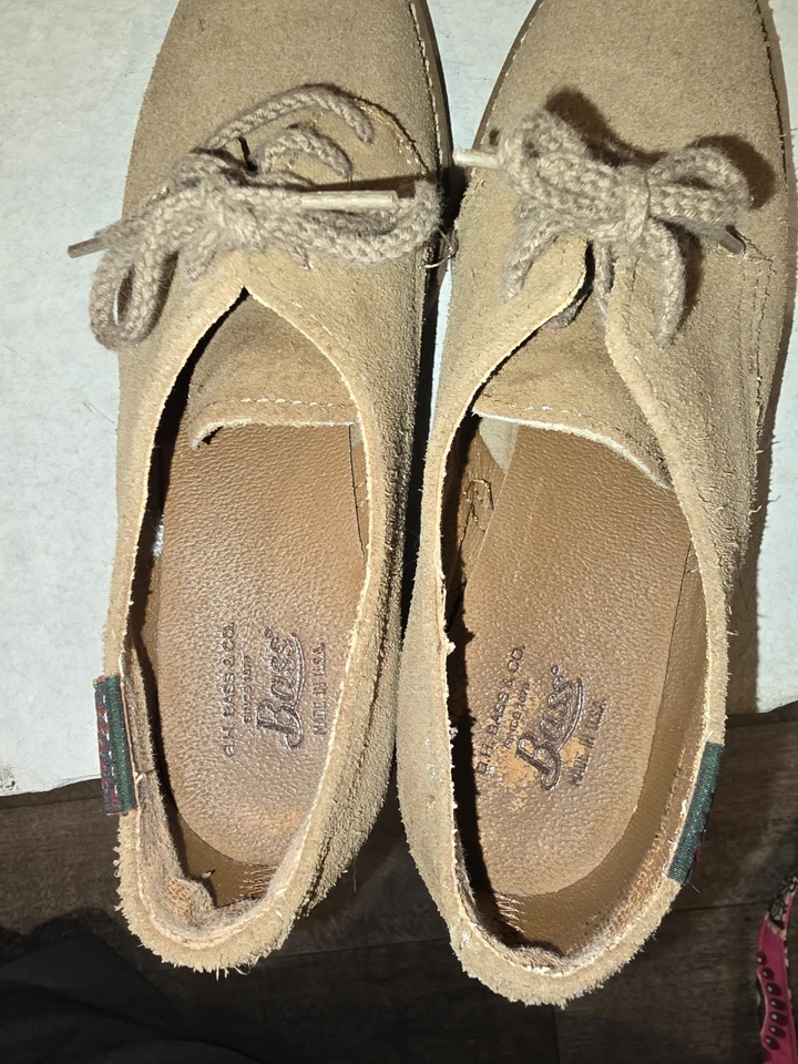 Zapatos Oxford de cuero de gamuza tostado clásico BASS BUC Elliott 5M para niños jóvenes Foto 4 de 4