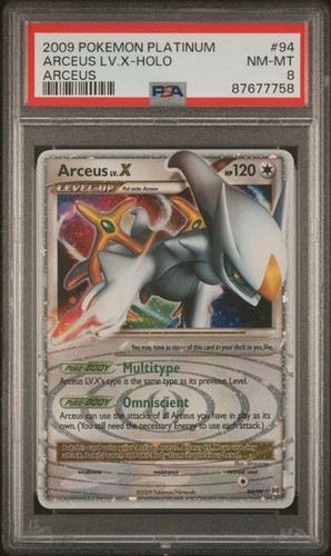 ARCEUS LV.X HOLO 94 ARCEUS POKEMON PSA 8